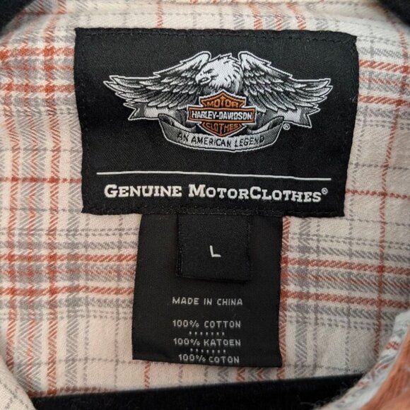 Harley Davidson Plaid Buttoned Shirt - Picture 4 of 6